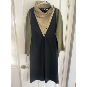 NR1 by Ned Gould Colorblock Asymmetrical Dress Sz S Avant‎ Garde Japanese